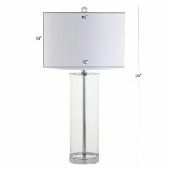 JONATHAN Y 29" Glass Harper Table Lamp (Includes LED Light Bulb) Clear - JONATHAN Y -Desk Lamps sales shop unnamed file 1008