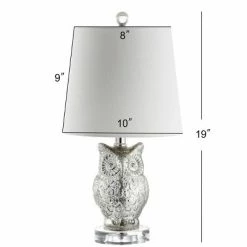 JONATHAN Y 19" Glass/Crystal Night Owl Table Lamp (Includes LED Light Bulb) Silver - JONATHAN Y 5 JONATHAN Y 19" Glass/Crystal Night Owl Table Lamp (Includes LED Light Bulb) Silver - JONATHAN Y -Desk Lamps sales shop unnamed file 1020