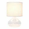 Glass Raindrop Table Lamp with Fabric Shade White - Simple Designs
