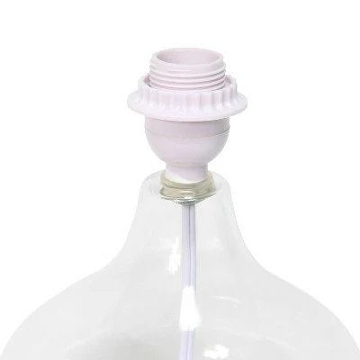 Glass Raindrop Table Lamp with Fabric Shade White - Simple Designs 6 Glass Raindrop Table Lamp with Fabric Shade White - Simple Designs - Image 6