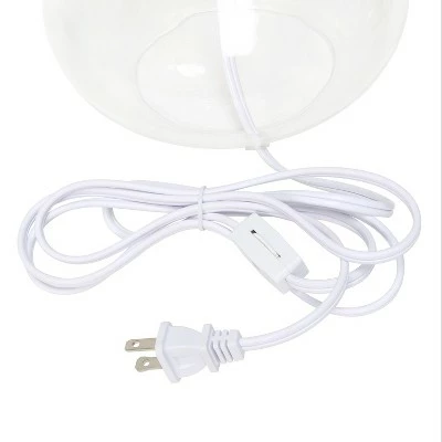 Glass Raindrop Table Lamp with Fabric Shade White - Simple Designs 7 Glass Raindrop Table Lamp with Fabric Shade White - Simple Designs - Image 7