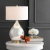 JONATHAN Y 30.75" Glass/Metal Sasha Table Lamp (Includes LED Light Bulb) Silver - JONATHAN Y