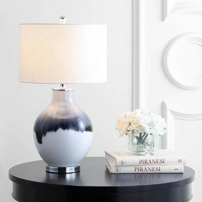 JONATHAN Y 27" Glass/Metal Mia Table Lamp (Includes LED Light Bulb) Blue - JONATHAN Y 1 JONATHAN Y 27" Glass/Metal Mia Table Lamp (Includes LED Light Bulb) Blue - JONATHAN Y