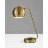 18" x 20.5" Emerson Adessocharge Desk Lamp Brass - Adesso