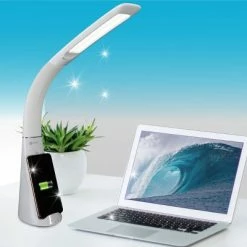 Purify Sanitizing Desk Lamp with Wireless Charging (Includes LED Light Bulb) - OttLite