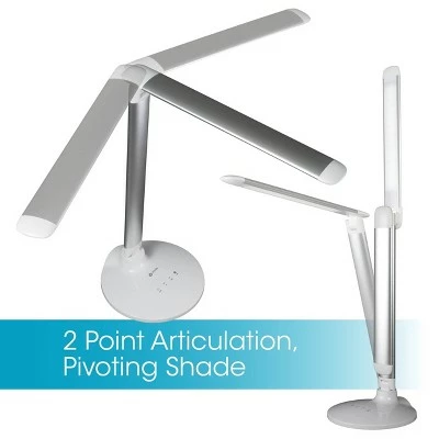 Command Desk Lamp Voice USB (Includes LED Light Bulb) White - OttLite 2 Command Desk Lamp Voice USB (Includes LED Light Bulb) White - OttLite - Image 2
