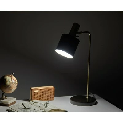 23.25" Emmett Collection Desk Lamp Black - Adesso 1 23.25" Emmett Collection Desk Lamp Black - Adesso