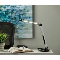 26.5" Rodney Charge Wireless Charging Multi-Function Desk Lamp (Includes LED Light Bulb) Silver - Adesso -Desk Lamps sales shop unnamed file 1126