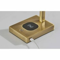 Aidan AdessoCharge LED Wireless Charging Desk Lamp (Includes LED Light Bulb) Antique Brass - Adesso -Desk Lamps sales shop unnamed file 1143