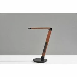 26.5" Rodney Charge Wireless Charging Multi-Function Desk Lamp (Includes LED Light Bulb) Brown - Adesso