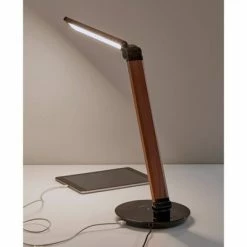 26.5" Rodney Charge Wireless Charging Multi-Function Desk Lamp (Includes LED Light Bulb) Brown - Adesso -Desk Lamps sales shop unnamed file 1151