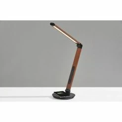 26.5" Rodney Charge Wireless Charging Multi-Function Desk Lamp (Includes LED Light Bulb) Brown - Adesso -Desk Lamps sales shop unnamed file 1154