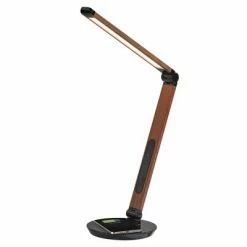 26.5" Rodney Charge Wireless Charging Multi-Function Desk Lamp (Includes LED Light Bulb) Brown - Adesso -Desk Lamps sales shop unnamed file 1155