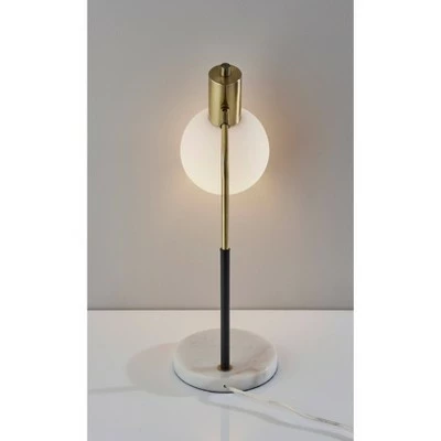 Corbin Desk lamp Antique Brass Black - Adesso 4 Corbin Desk lamp Antique Brass Black - Adesso - Image 4