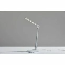 16.25" Lennox Multi-Function Desk Lamp (Includes LED Light Bulb) White - Adesso