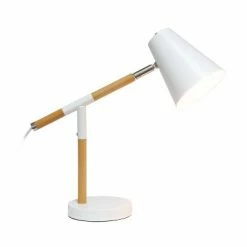 Wooden Pivot Desk Lamp White - Simple Designs