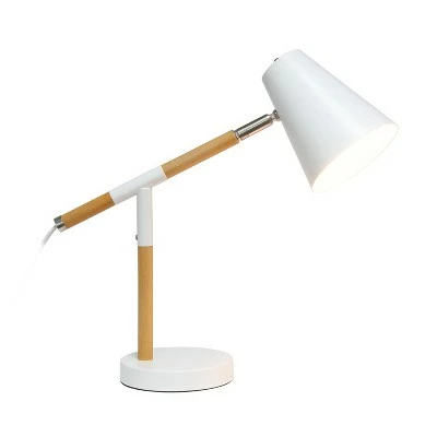 Wooden Pivot Desk Lamp White - Simple Designs 1 Wooden Pivot Desk Lamp White - Simple Designs