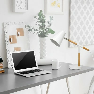 Wooden Pivot Desk Lamp White - Simple Designs 3 Wooden Pivot Desk Lamp White - Simple Designs - Image 3