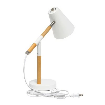 Wooden Pivot Desk Lamp White - Simple Designs 6 Wooden Pivot Desk Lamp White - Simple Designs - Image 6