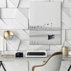 15" Richmond Desk Lamp with Inner Shade Matte Brass - Globe Electric