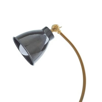 Olivia & May 16" Iron and Marble Task Lamp Black - Olivia & May 3 Olivia & May 16" Iron and Marble Task Lamp Black - Olivia & May - Image 3