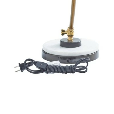 Olivia & May 16" Iron and Marble Task Lamp Black - Olivia & May 4 Olivia & May 16" Iron and Marble Task Lamp Black - Olivia & May - Image 4