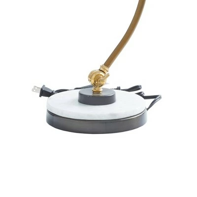 Olivia & May 16" Iron and Marble Task Lamp Black - Olivia & May 5 Olivia & May 16" Iron and Marble Task Lamp Black - Olivia & May - Image 5