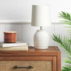 Embossed Striped Pattern Ceramic Mini Lamp - Threshold™
