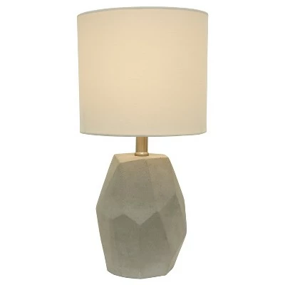 17" Jamison Cement Geo Desk Lamp Gray - Decor Therapy 1 17" Jamison Cement Geo Desk Lamp Gray - Decor Therapy