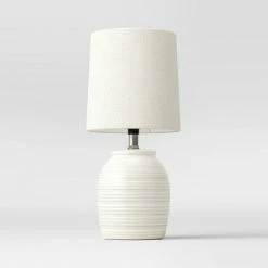 Embossed Striped Pattern Ceramic Mini Lamp - Threshold™ -Desk Lamps sales shop unnamed file 132