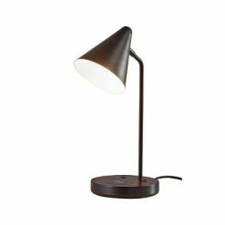 19.5" Oliver Charge Desk Lamp Black - Adesso
