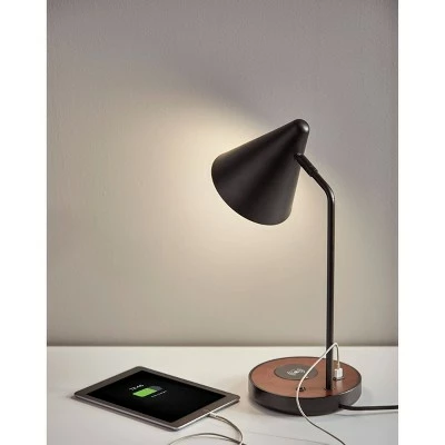 19.5" Oliver Charge Desk Lamp Black - Adesso 4 19.5" Oliver Charge Desk Lamp Black - Adesso - Image 4