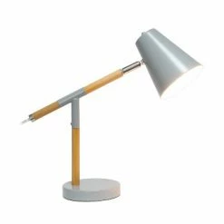 Wooden Pivot Desk Lamp Gray - Simple Designs