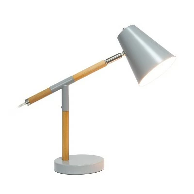 Wooden Pivot Desk Lamp Gray - Simple Designs 1 Wooden Pivot Desk Lamp Gray - Simple Designs