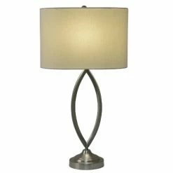 27" x 15" Steel Desk Lamp Steel - Decor Therapy