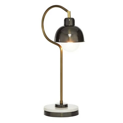 Olivia & May 22" Iron and Marble Task Lamp Black - Olivia & May 2 Olivia & May 22" Iron and Marble Task Lamp Black - Olivia & May - Image 2