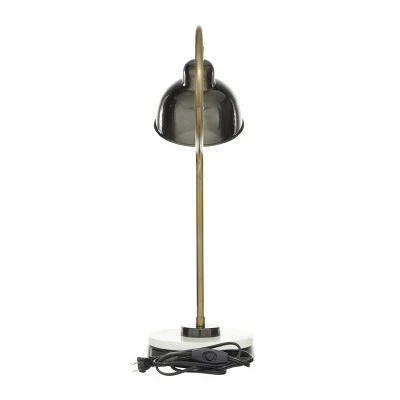 Olivia & May 22" Iron and Marble Task Lamp Black - Olivia & May 3 Olivia & May 22" Iron and Marble Task Lamp Black - Olivia & May - Image 3