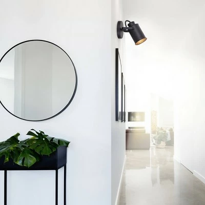 6.25" Metal Spotlight Wall Mount Accent Lamp Black - Cresswell Lighting 2 6.25" Metal Spotlight Wall Mount Accent Lamp Black - Cresswell Lighting - Image 2