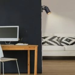 6.25" Metal Spotlight Wall Mount Accent Lamp Black - Cresswell Lighting 7 6.25" Metal Spotlight Wall Mount Accent Lamp Black - Cresswell Lighting -Desk Lamps sales shop unnamed file 1427