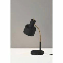 Stark Desk Lamp Antique Brass Black - Adesso