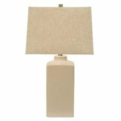 26.5" Kennedy Ceramic Desk Lamp White - Decor Therapy