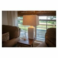 26.5" Kennedy Ceramic Desk Lamp White - Decor Therapy -Desk Lamps sales shop unnamed file 1450