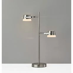 Nitro Desk Lamp (Includes LED Light Bulb) Silver - Adesso