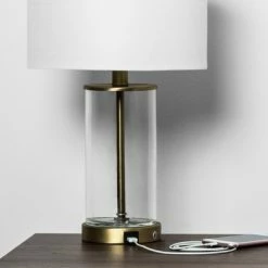 Fillable Accent with USB Table Lamp Brass - Project 62 9 Fillable Accent with USB Table Lamp Brass - Project 62 -Desk Lamps sales shop unnamed file 149