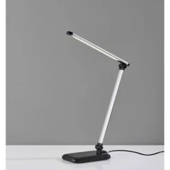 16.25" Lennox Multi-Function Desk Lamp (Includes LED Light Bulb) Black - Adesso