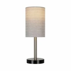 14" Marble Mini Accent Desk Lamp (Includes LED Light Bulb) Black - Cresswell Lighting