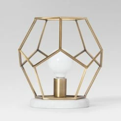 Geometric with Marble Accent Lamp Brass - Project 62™ -Desk Lamps sales shop unnamed file 157