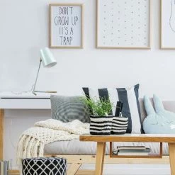 16" Novogratz Globe Dobby Desk Lamp with Gold Accents Matte Teal - Globe Electric