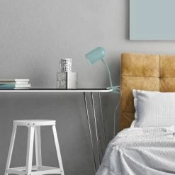 15" Carter Clip-Arm Desk Lamp with Adjustable Gooseneck - Globe Electric Matte Teal -Desk Lamps sales shop unnamed file 1593