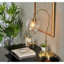 Bradford Desk Lamp (Includes Light Bulb) Antique Brass - Adesso